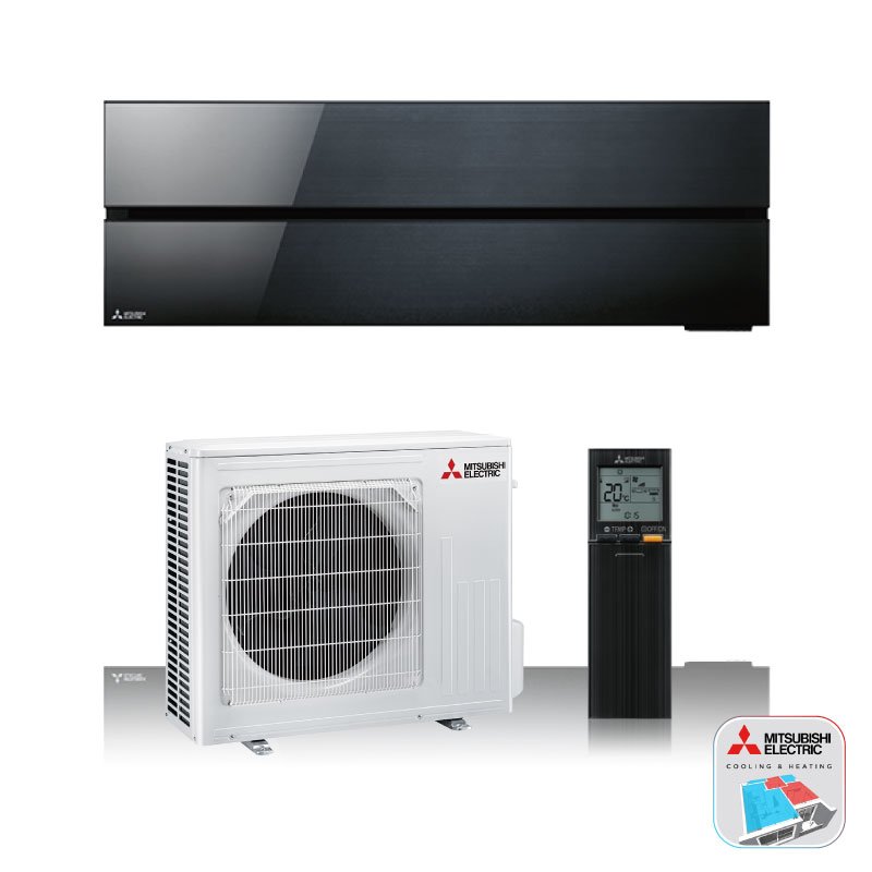 mitsubishi electric wsh ln25i wand unit 25 kw onyx black
